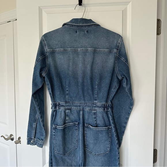Good American Long Sleeve Denim Jean Jumpsuit - Picture 7 of 14
